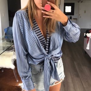 ZARA BODYSUIT BLUE STRIPE